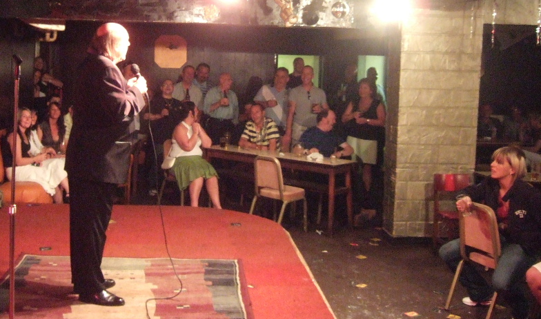 Comedian Mick Miller live on stage at the Variety Club Radford.